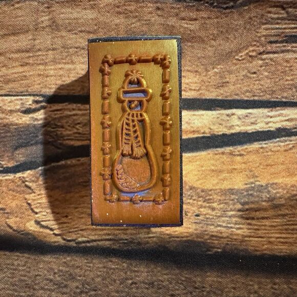 Snowman Rubber Stamp Wooden Mounted Crafts Scrapbooking Greeting Cards Christmas - Picture 2 of 9